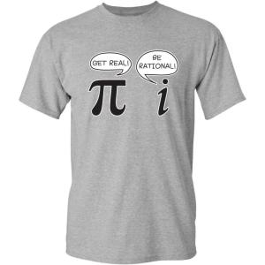 imageGet Real Be Rational Pi Funny Math Geek Sarcastic Adult Novelty Funny T ShirtSport