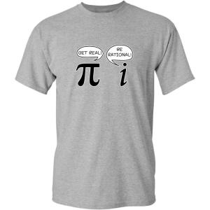 imageGet Real Be Rational Pi Funny Math Geek Sarcastic Adult Novelty Funny T ShirtSport Grey
