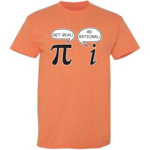 imageGet Real Be Rational Pi Funny Math Geek Sarcastic Adult Novelty Funny T ShirtSunset