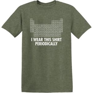 imageI Wear This Shirt Periodically Graphic Science Chemistry Teacher Funny T ShirtHeather Military