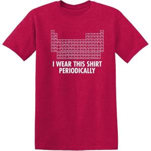 imageI Wear This Shirt Periodically Graphic Science Chemistry Teacher Funny T ShirtHeather Red