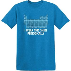 imageI Wear This Shirt Periodically Graphic Science Chemistry Teacher Funny T ShirtHeather Sapphire