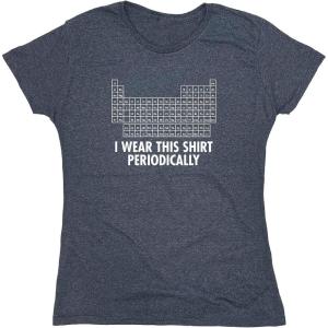 imageI Wear This Shirt Periodically Graphic Science Chemistry Teacher Funny T ShirtNavy Heather
