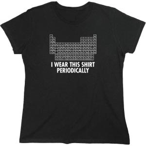imageI Wear This Shirt Periodically Graphic Science Chemistry Teacher Funny T ShirtWms Black