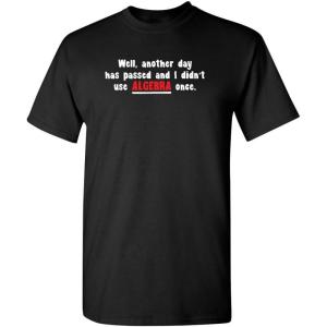 imageI Didnt Use Algebra Once Math School Humor Sarcasm Mens Very Funny T ShirtBlack
