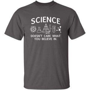imageScience Care What You Believe Graphic Novelty Sarcastic Funny T ShirtCharcoal