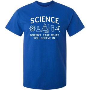 imageScience Care What You Believe Graphic Novelty Sarcastic Funny T ShirtRoyal