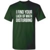 imageI Find Your Lack of Math Disturbing Graphic Novelty Sarcastic Funny T ShirtForest