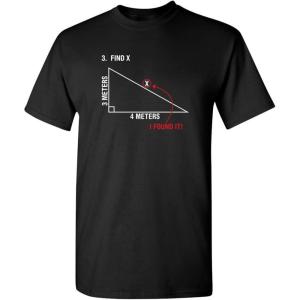 imageFind X Found It Math Humor Geometry Humor Back to School Comedy Funny T ShirtBlack