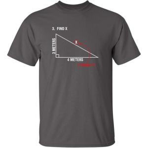 imageFind X Found It Math Humor Geometry Humor Back to School Comedy Funny T ShirtCharcoal