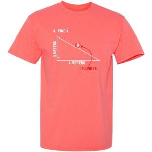 imageFind X Found It Math Humor Geometry Humor Back to School Comedy Funny T ShirtCoral
