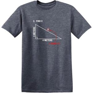 imageFind X Found It Math Humor Geometry Humor Back to School Comedy Funny T ShirtHeather Navy
