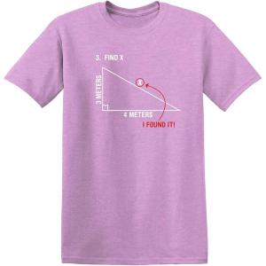 imageFind X Found It Math Humor Geometry Humor Back to School Comedy Funny T ShirtHeather Orchid