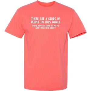 imageGood at Math Those Who arent Graphic Novelty Sarcastic Funny T ShirtCoral