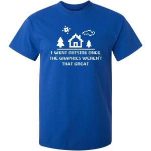 imageI Went Outside Once Adult Humor Graphic Novelty Sarcastic Funny T ShirtRoyal