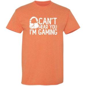 imageCant Hear You Im Gaming Headset Graphic Video Games Gamer Mens Funny T ShirtSunset