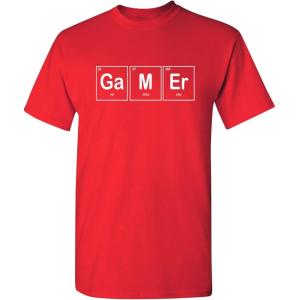 imageGamer Eat Sleep Play Video Game Graphic Novelty Sarcastic Funny T ShirtRed