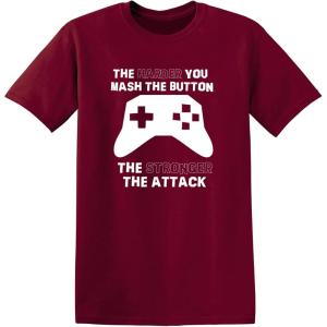 imageThe Harder You Mash The Button Video Game Gift for Gamer Graphic Funny T ShirtGarnet