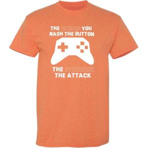 imageThe Harder You Mash The Button Video Game Gift for Gamer Graphic Funny T ShirtSunset