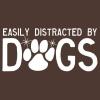 imageEasily Distracted by Dogs Pets Animals Best Friend Humor Funny T ShirtHeather Grey