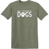 imageEasily Distracted by Dogs Pets Animals Best Friend Humor Funny T ShirtHeather Military