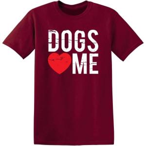 imageDogs Love Me Graphic Novelty Sarcastic Funny T ShirtGarnet
