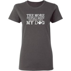 imageDogs Because People Suck Womens Pet Lovers Womens Funny TShirtCharcoal