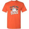 imageFeelin Good Tees Im Just Here for The Boos Costume Sarcastic Funny Halloween TShirt L Orange