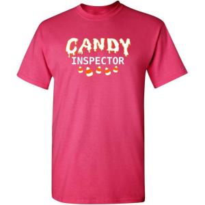 imageCandy Inspector Halloween Humor Graphic Novelty Sarcastic Funny T ShirtPink