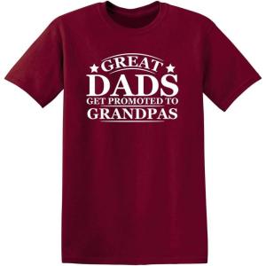 imageGreat Dads Get Promoted to Grandpas Humor Sarcasm Funny T ShirtGarnet
