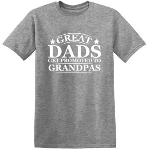 imageGreat Dads Get Promoted to Grandpas Humor Sarcasm Funny T ShirtHeather Grey