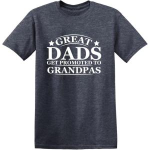 imageGreat Dads Get Promoted to Grandpas Humor Sarcasm Funny T ShirtHeather Navy