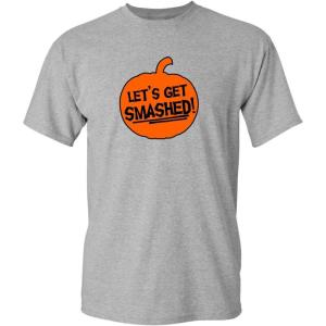 imageLets Get Smashed Halloween Humor Graphic Novelty Sarcastic Funny T ShirtSport Grey