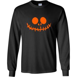 imageStitched Pumpkin Emoticon Graphic Costume Halloween TShirtBlack Mls