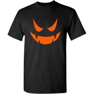 imageVampire Pumpkin Smile Face Emoticon Funny Halloween Mens TShirtBlack
