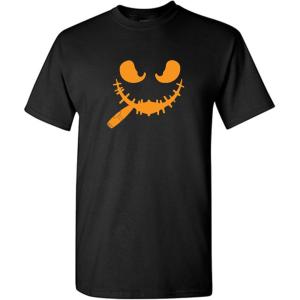 imageVampire Pumpkin Smile Face Emoticon Funny Halloween Mens TShirtBlack6