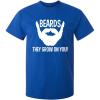 imageBeards They Grow On You Gift for Dad Uncle Brother Graphic Big Beard T Shirt for MenRoyal