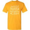 imageSanta Naughty Christmas Graphic Sarcastic Novelty Funny T ShirtGold