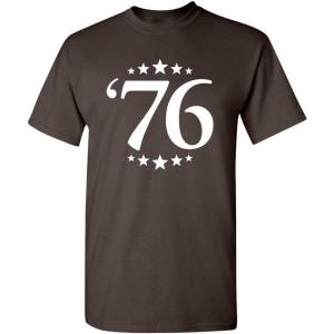 image76 Patriotic America USA 4th of July Adult Mens Graphic Novelty T ShirtBrown
