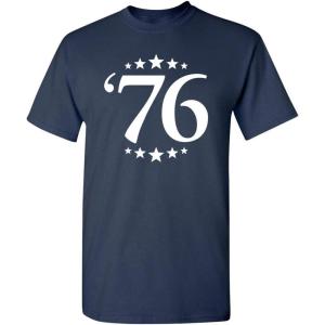 image76 Patriotic America USA 4th of July Adult Mens Graphic Novelty T ShirtNavy
