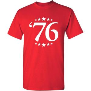 image76 Patriotic America USA 4th of July Adult Mens Graphic Novelty T ShirtRed