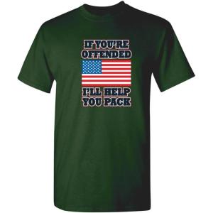 imageFeelin Good Tees If Youre Offended Flag Political Patriotic America TShirtForest