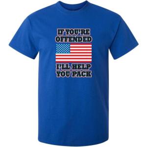imageFeelin Good Tees If Youre Offended Flag Political Patriotic America TShirtRoyal