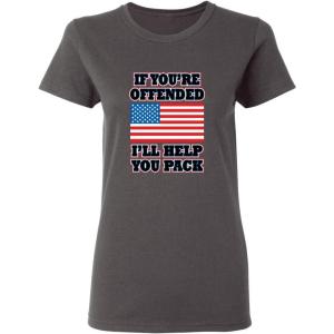 imageFeelin Good Tees If Youre Offended Ill Help Pack Flag Patriotic America TshirtCharcoal