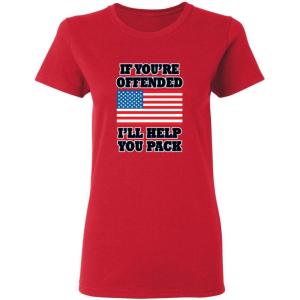 imageFeelin Good Tees If Youre Offended Ill Help Pack Flag Patriotic America TshirtRed