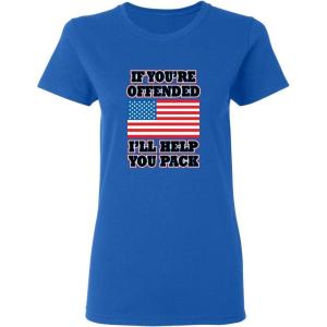 imageFeelin Good Tees If Youre Offended Ill Help Pack Flag Patriotic America TshirtRoyal
