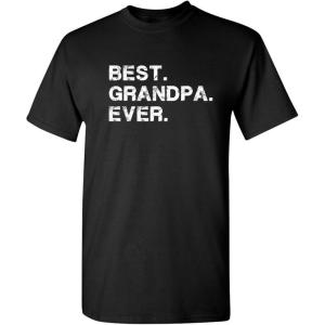 imageBest Grandpa Ever Gift Idea for Dad Novelty Humor Funny T ShirtBlack