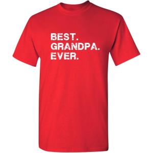 imageBest Grandpa Ever Gift Idea for Dad Novelty Humor Funny T ShirtRed