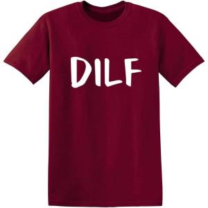 imageDILF Father Dad Graphic Novelty Sarcastic Funny T ShirtGarnet