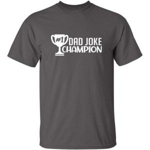 imageDad Joke Champion Father Pops Joker Comedy Novelty Mens Gift Funny T ShirtCharcoal